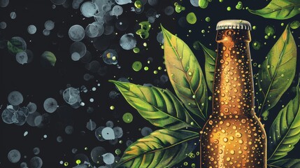 Beer background for graphic design