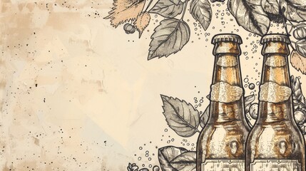 Beer background for graphic design