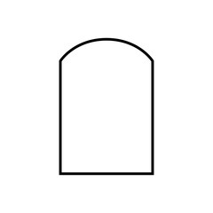 Gravestone icon vector. Grave illustration sign. Tombstone symbol. Rip logo.