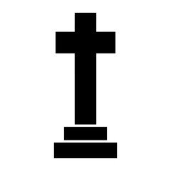 Gravestone icon vector. Grave illustration sign. Tombstone symbol. Rip logo.