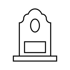Gravestone icon vector. Grave illustration sign. Tombstone symbol. Rip logo.
