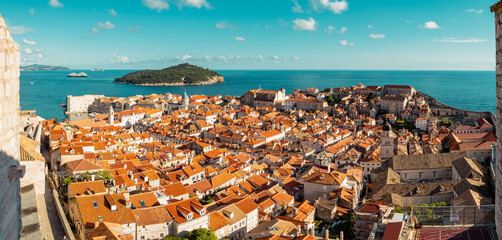 Vue panoramique de la vieille ville de Dubrovnik