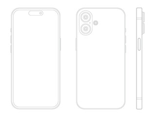 Realistic phone mockup. Vector EPS 10