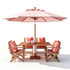 Outdoor dining set peach