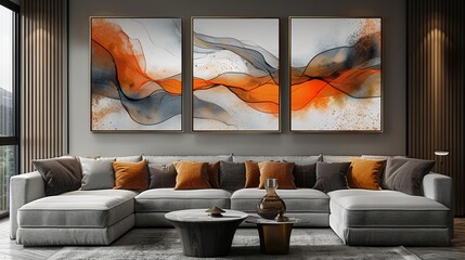 Print set. Abstract artwork, golden brushstrokes, texture, perfect for wall decor, posters, cards, murals, hangings, prints.