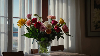 Sunflower in the urban coffeeshop

