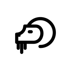 simple goat line icon logo vector design, modern lamb logo pictogram design. Goat line icon logo vector design, pictogram design of ram.