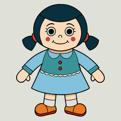 Cartoon Doll Illustration, Cartoon Art