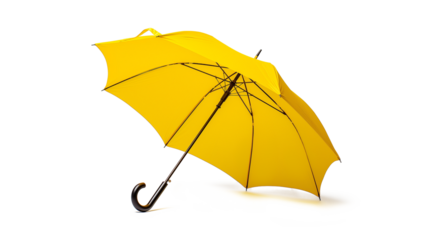 yellow umbrella isolated on white