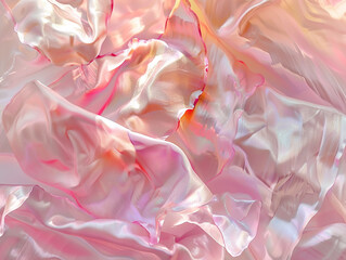 Beautiful shiny mother-of-pearl pink background with waves