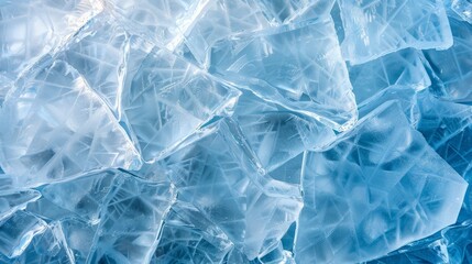 Obraz premium ice texture cracks baikal, abstract background winter ice transparent blue