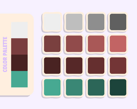 whitesmoke sienna darkslategray cadetblue  color theory, rgb color palette, colour matching