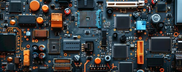 Fototapeta premium Electronic Circuit Board Close-up