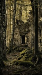 Mysterious alder woodlands hiding ancient ruins