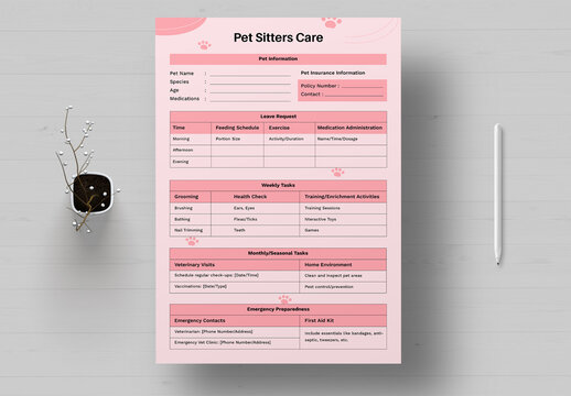 Pet Sitters Template