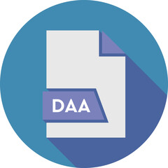 DAA File format icon space in shapes and circular shape outside