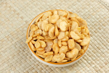 Kacang Koro or Kacang Parang or Koro Bean, a type of legume, contain protein, a traditional snack from Indonesia