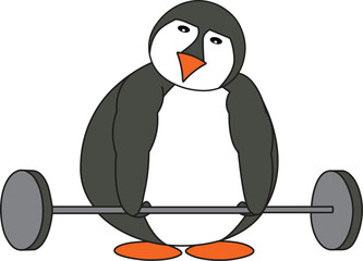 Penguin working out