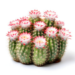 Fototapeta premium Notocactus magnificus, isolated on white background.