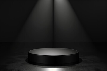 Product presentation podium in black