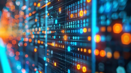 Obraz premium A hightech data center processing consumer engagement metrics for digital marketing optimization