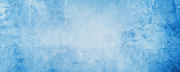 Horizontal Blank Concrete Wall on Blue Cement Background