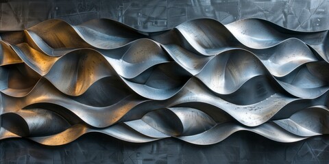 abstract metal background with some smooth lines