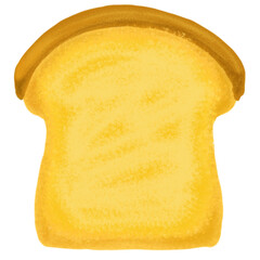 Bread slice coloring design elements 