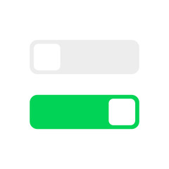 On and Off toggle switch buttons template for UI design. 