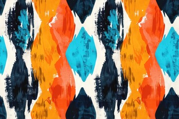 Modern artwork featuring intense color bursts, great for adding a splash of color to minimalist spaces, contouring designs, ikat stripes, colorful background, seamless pattern