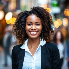 Obraz premium business woman in the street, 