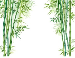 Bamboo frame border blank invitation3