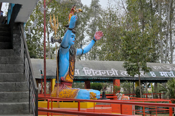 Huge statue of Lord Shiva in Park.