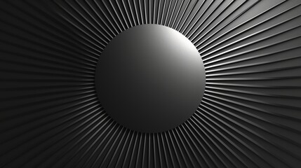 A circle with straight lines radiating out to form a frame around a blank center.