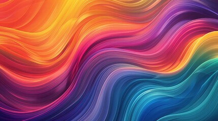 Obraz premium Abstract colorful background with smooth wavy lines in orange, yellow and purple colors