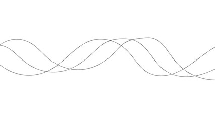 Abstract halftone flowing wavy gradient dots shape isolated on transparent background. Technology abstract lines on white background. Digital future technology concept. Design for web design, music, 