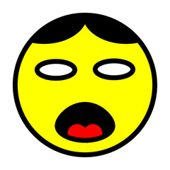 emoji girl Line Filled Icon Design