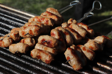 İnegöl meatballs Turkey. Street flavors. Food festival.