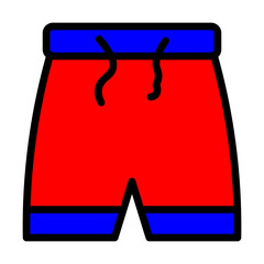 Shorts Line Filled Icon Design