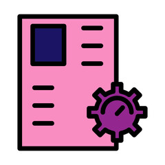 Page Speed Optimization Line Filled Icon Design