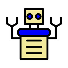 Robots.txt Line Filled Icon Design