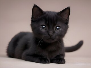 Black Cat Animal Realistic Photo Illustration Art