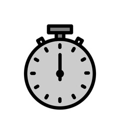 stopwatch Line Filled Icon Design