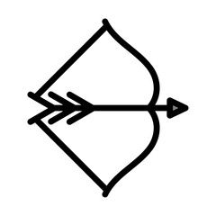 archery Line Filled Icon Design