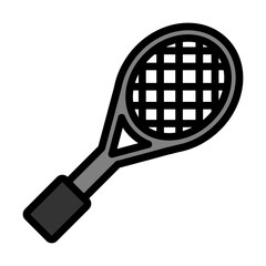 tenisracket Line Filled Icon Design