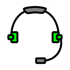 Customer Service Line Filled Icon Design