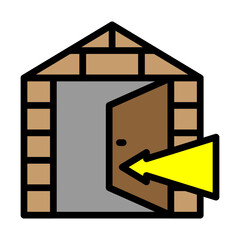 Checkin Line Filled Icon Design