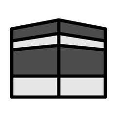 kaaba Line Filled Icon Design