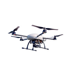 helicopter drone isolated on white