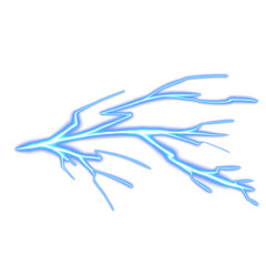 Lightning bolt isolated illustration on transparent background.
